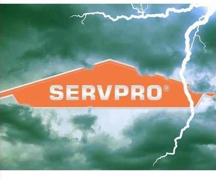 Logo of SERVPRO with Lightning